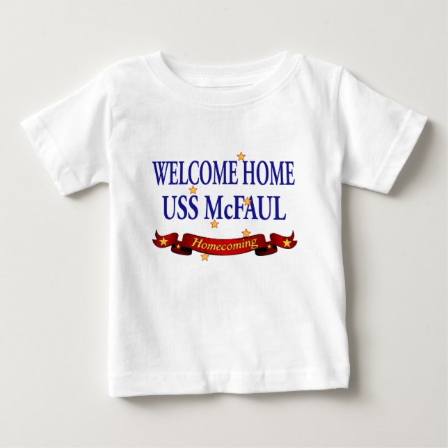Camiseta De Bebé Bienvenida Hogar USS McFaul (Anverso)