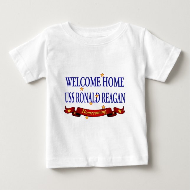 Camiseta De Bebé Bienvenida Hogar USS Ronald Reagan (Anverso)