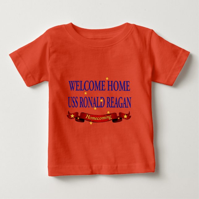 Camiseta De Bebé Bienvenida Hogar USS Ronald Reagan (Anverso)