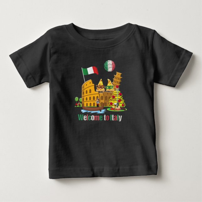 Camiseta De Bebé Bienvenido A Italia (Anverso)