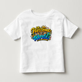 Camiseta De Bebé Bienvenido a mi mundo – Tipografía Creativa Colori