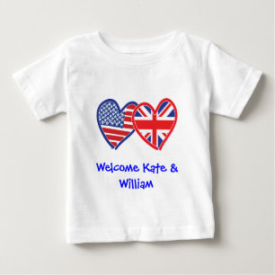 Camiseta De Bebé Bienvenido Kate y William/ Royal Boda
