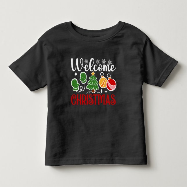 Camiseta De Bebé Bienvenido Navidad (Anverso)