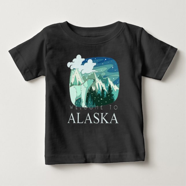 Camiseta De Bebé Bienvenidos a Alaska (Anverso)