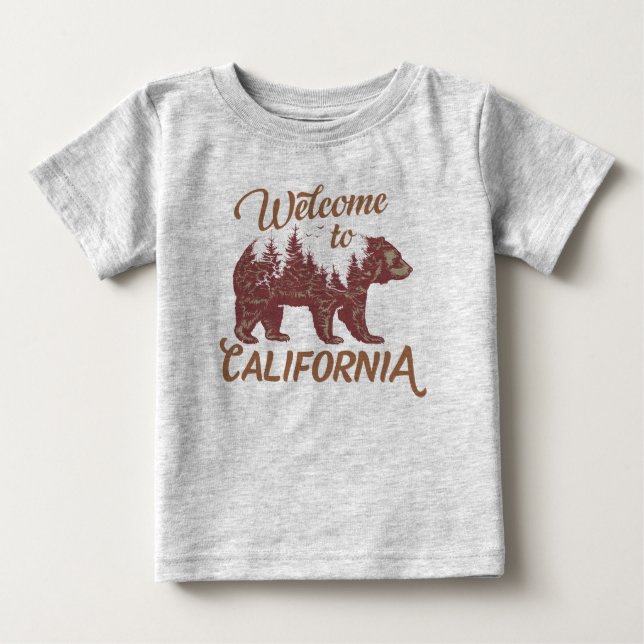 Camiseta De Bebé Bienvenidos a California Bear (Anverso)