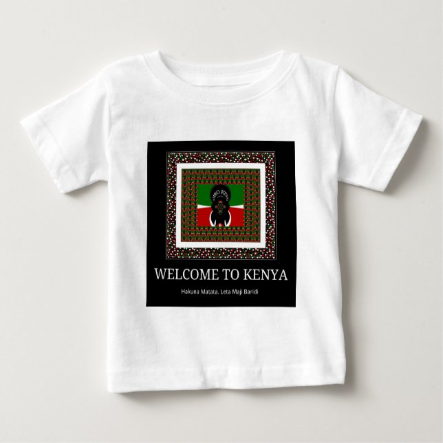 Camiseta De Bebé Bienvenidos a la Kenia mágica: Hakuna Matata (Anverso)