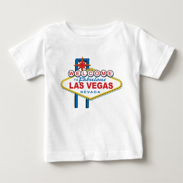 Camiseta De Bebé Bienvenidos al Rótulo de Las Vegas (Anverso)