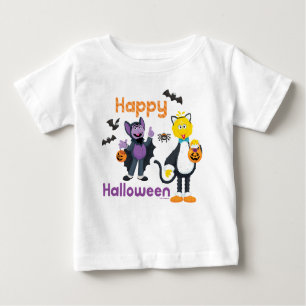 Camiseta De Bebé Big Bird and Count Feliz Halloween