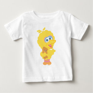 Camiseta De Bebé Big Bird Holding Teddy Bear