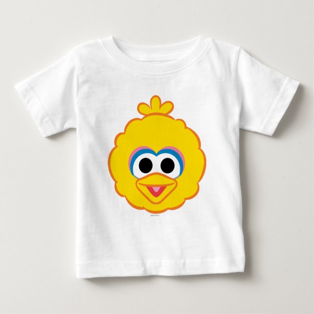 Camiseta De Bebé Big Bird Sonriendo Cara 2 (Anverso)
