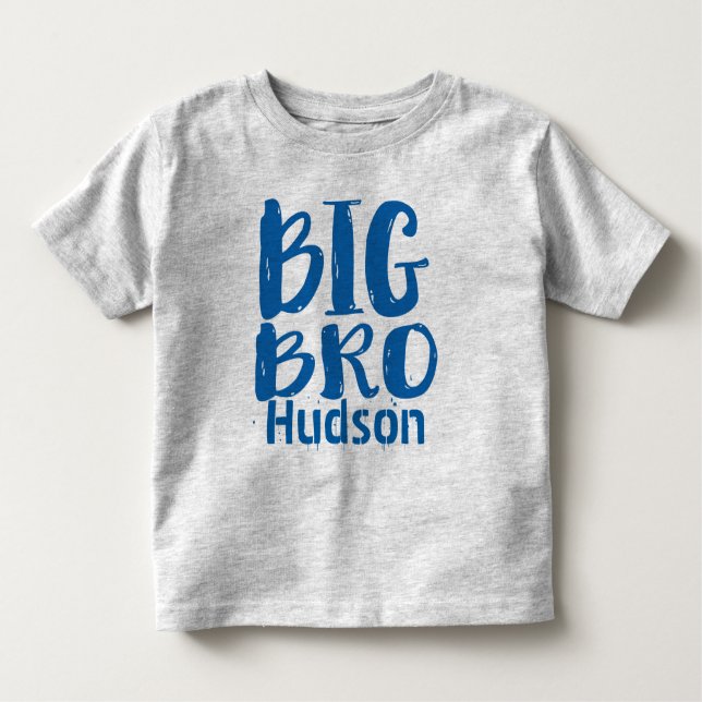 Camiseta De Bebé BIG BRO Blue personalizado (Anverso)