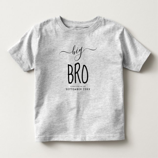 Camiseta De Bebé Big Bro | Diversión personalizada de Invitación de (Anverso)
