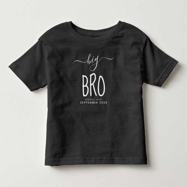 Camiseta De Bebé Big Bro | Diversión personalizada de Invitación de (Anverso)