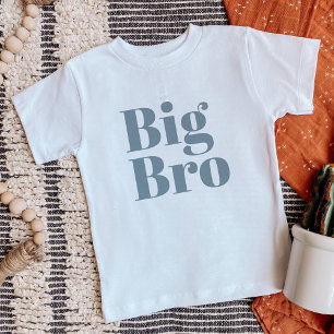 Camiseta De Bebé Big Bro Duste familia de hermanos gemelos azul