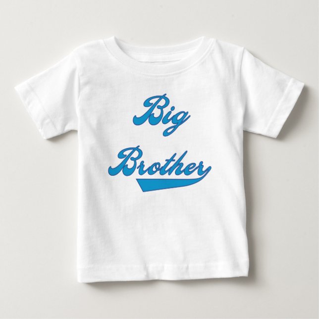 Camiseta De Bebé Big Brother Blue Text (Anverso)