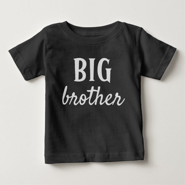 Camiseta De Bebé BIG o LIL, hermana prima hermana personalizada (Anverso)