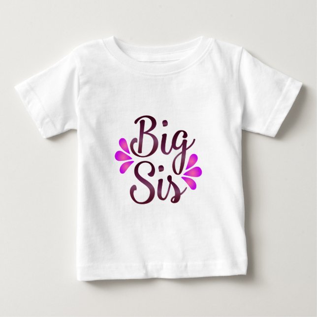 Camiseta De Bebé Big Sis (Anverso)