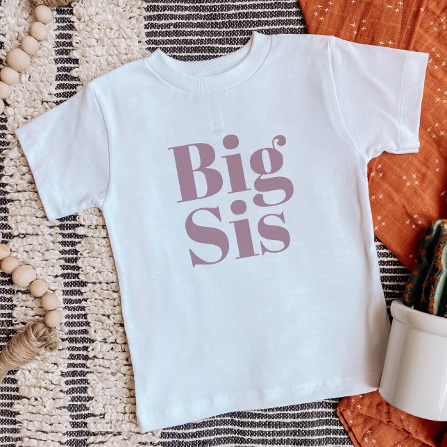 Camiseta De Bebé Big Sis | Familia Mauve Pareja (Subido por el creador)