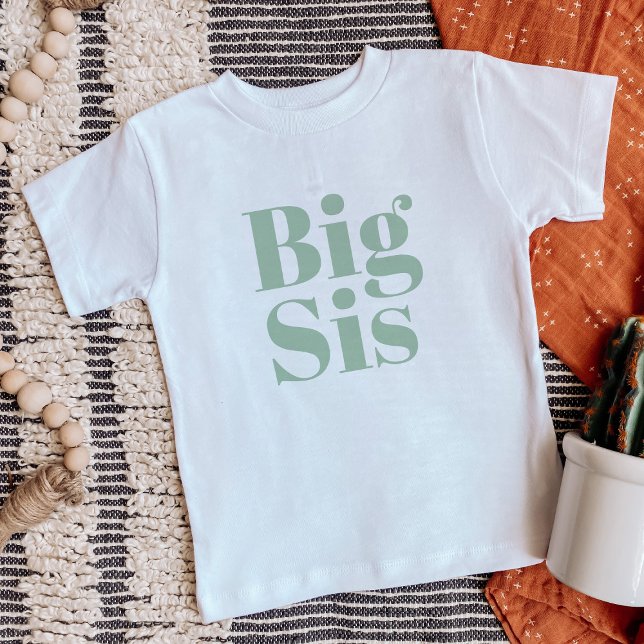 Camiseta De Bebé Big Sis | Familia Pareja De Sabios (Subido por el creador)