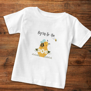 Camiseta De Bebé Big Sis-to-Bee