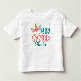 Camiseta De Bebé Big SIster personalizado con nombre