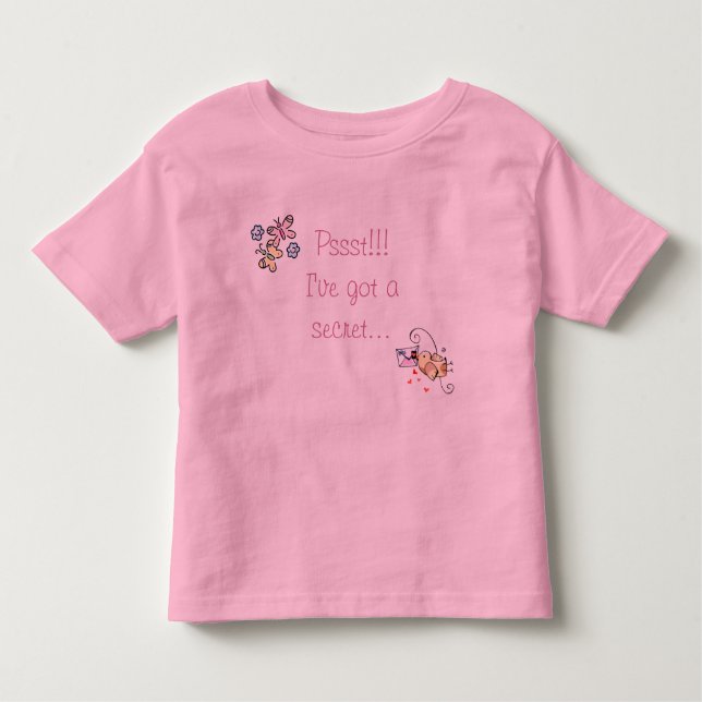 Camiseta De Bebé Big Sister Secret; Hermana grande secreto (Anverso)