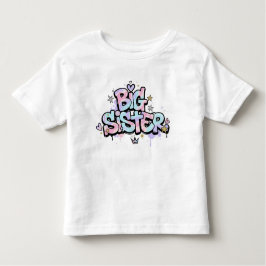 Camiseta De Bebé Big Sister Shirt Cute Pastel Kids Tee