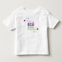 Camiseta De Bebé Big sister soon stars