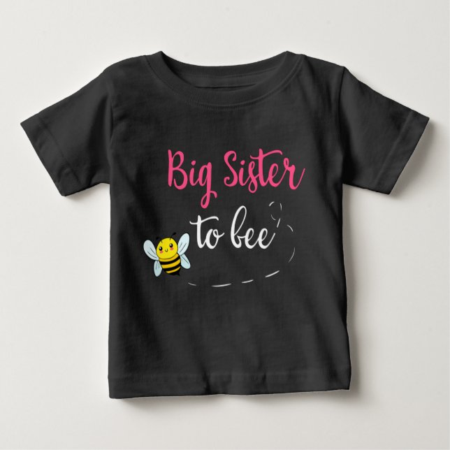 Camiseta De Bebé Big sister to bee (Anverso)