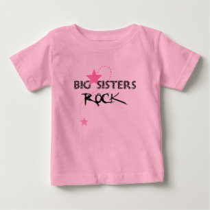 Camiseta De Bebé Big Sisters Rock Toddler Long Sleeve