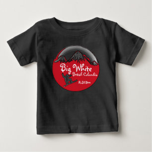 Camiseta De Bebé Big White British Columbia red baby board