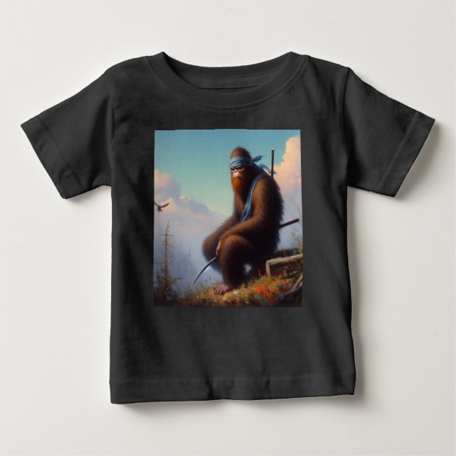Camiseta De Bebé Bigfoot Ninja (Anverso)