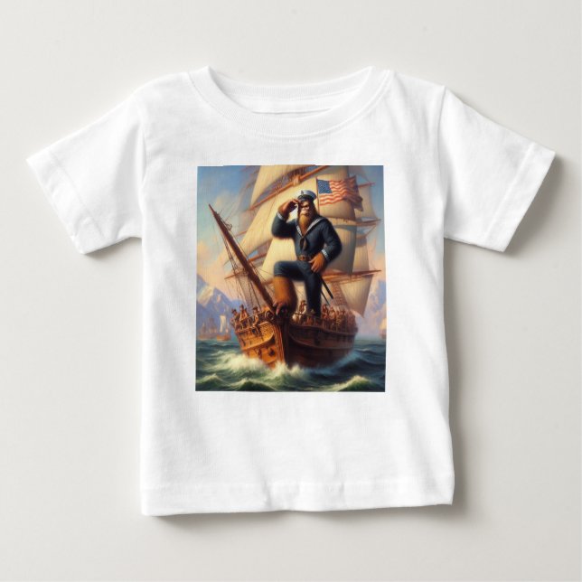 Camiseta De Bebé Bigfoot Sailor (Anverso)