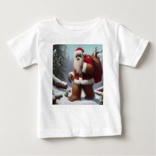 Camiseta De Bebé Bigfoot Santa Claus