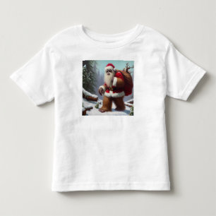 Camiseta De Bebé Bigfoot Santa Claus