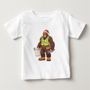 Camiseta De Bebé Bigfoot Sasquatch Fontanero Divertido  Cuello azul