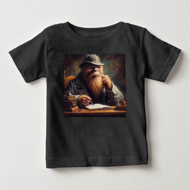 Camiseta De Bebé Bigfoot Sherlock Holmes (Anverso)