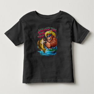 Camiseta De Bebé Bigfoots Sólo un niño que ama pescar