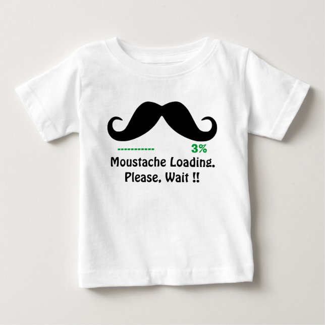 Camiseta De Bebé bigote (Anverso)
