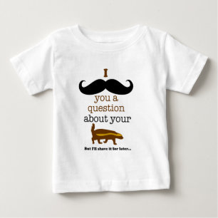 Camiseta De Bebé bigote una pregunta sobre tu insignia de miel