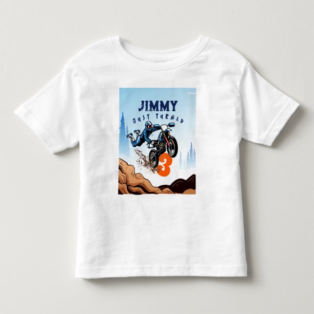 Camiseta De Bebé Biker Kid Dirt Stunt Bike Birday (Anverso)