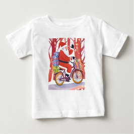 Camiseta De Bebé Biker santa claus