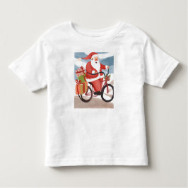 Camiseta De Bebé Biker santa claus