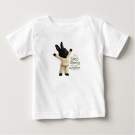Camiseta De Bebé Billy estiramiento matutino Conejito Rex negro lin