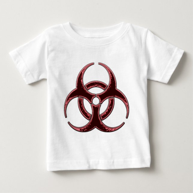 Camiseta De Bebé Bio símbolo oxidado del peligro (Anverso)