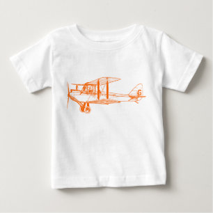 Camiseta De Bebé Biplano de época - Naranja