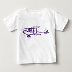 Camiseta De Bebé Biplano vintage - Púrpura Profundo