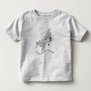 Camiseta De Bebé Biplanos Art Deco: deja volar tu imaginación.