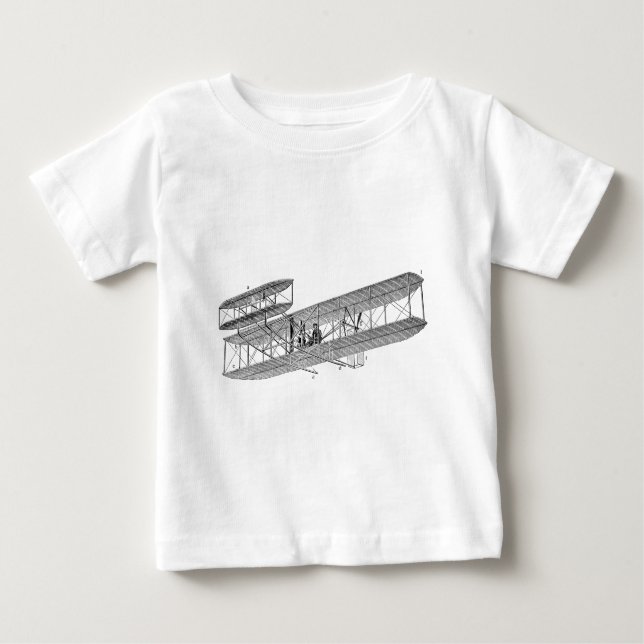 Camiseta De Bebé Biplanos viejos retros del avión del biplano del (Anverso)