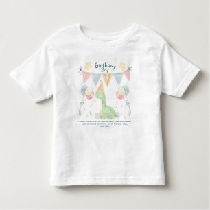 Camiseta De Bebé Birday Boy Watercolor Dinosaur